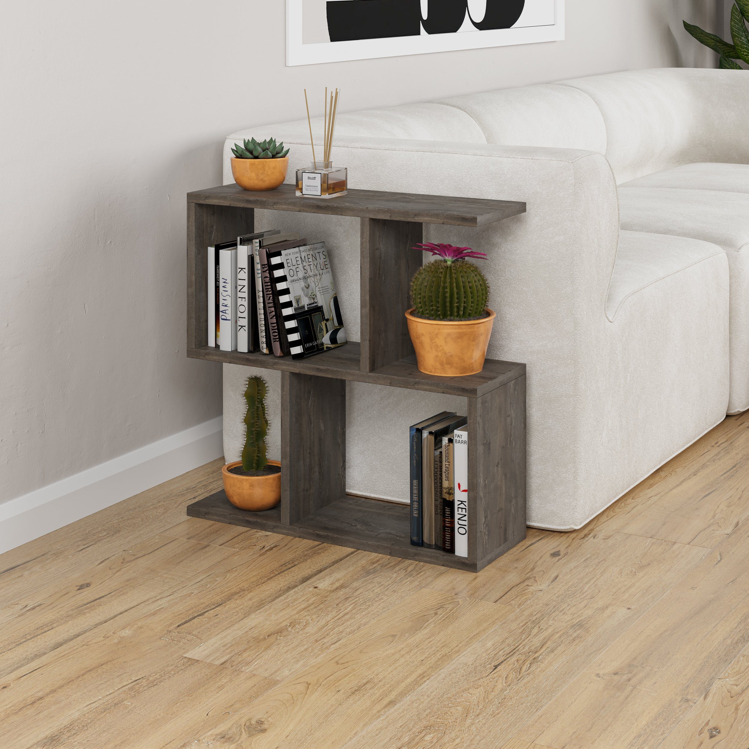 Decortie Beistelltisch Homemania, Modern Seite Ende Beistelltisch, Couchtisch, 60 x 19,5 x 60 cm