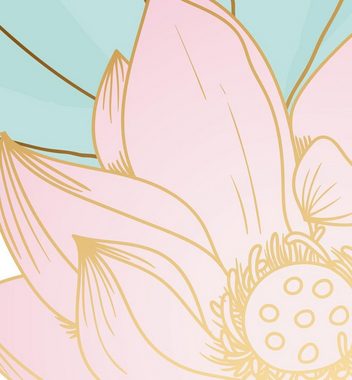 MyMaxxi Dekorationsfolie Türtapete Zeichnung von Blumen und Blüten Türbild Türaufkleber Folie
