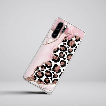 DeinDesign Handyhülle Leopard Glitzer Look Marmor Patterns and Textures Smooth Pink, Huawei P30 Pro New Edition Silikon Hülle Bumper Case Handy Schutzhülle