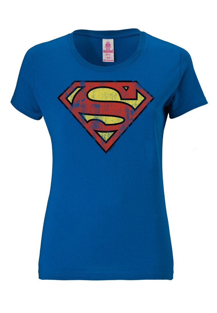 klassischem LOGOSHIRT Superman mit Print T-Shirt