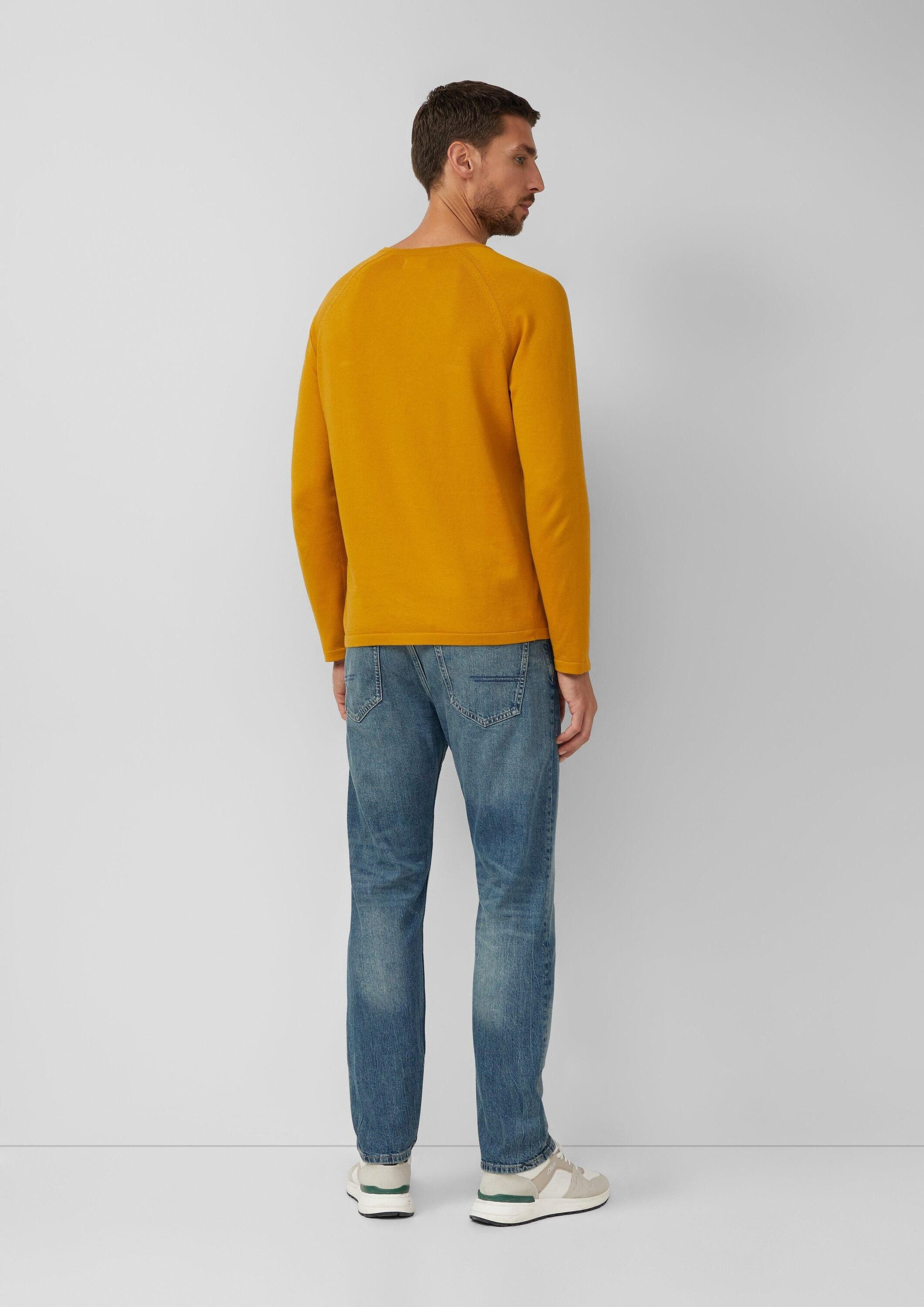 s.Oliver Longpullover Strickpullover Raglanpullover aus reiner Baumwolle