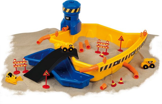 Image of Klein Spielzeug-Radlader »Caterpilar CAT Sandbaustelle Mega«, (Set, 28-tlg), mit 3 Cat® Fahrzeugen; Made in Germany