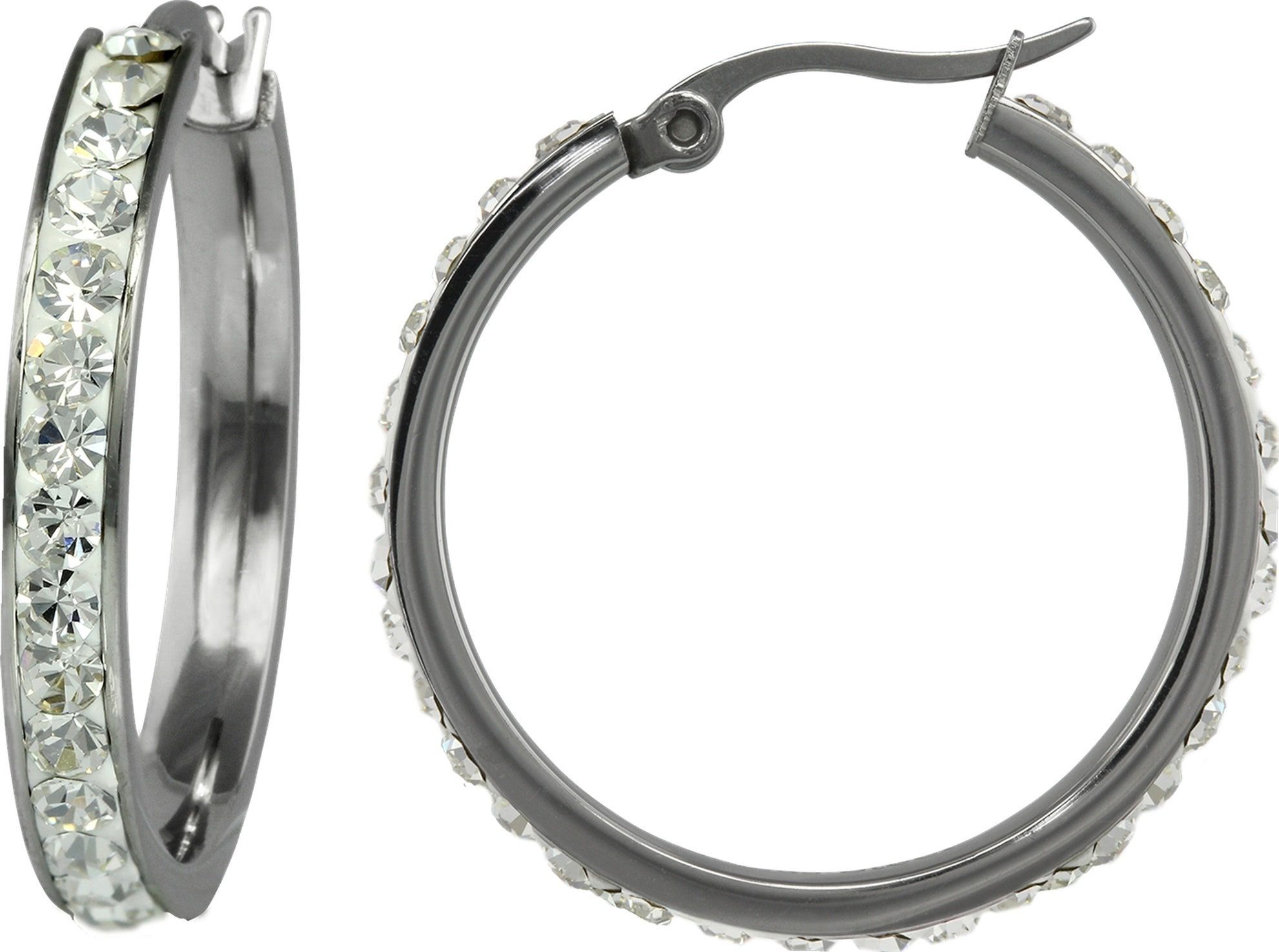 Amello Paar Creolen Amello Ohrringe Edelstahl Creolen 30mm (Creolen), Damen günstig online kaufen