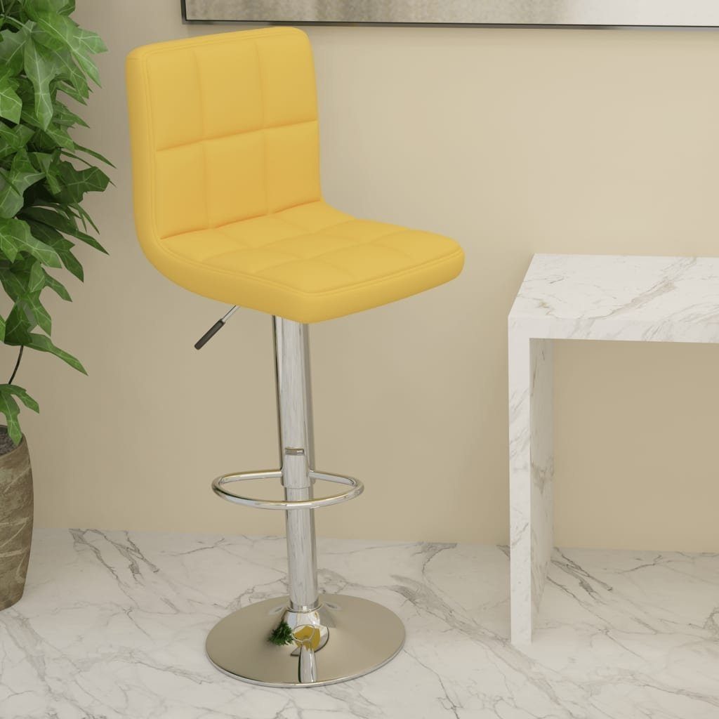 vidaXL Barhocker aus Stoff in Senfgelb (B/H/T: 40x111x47 cm)