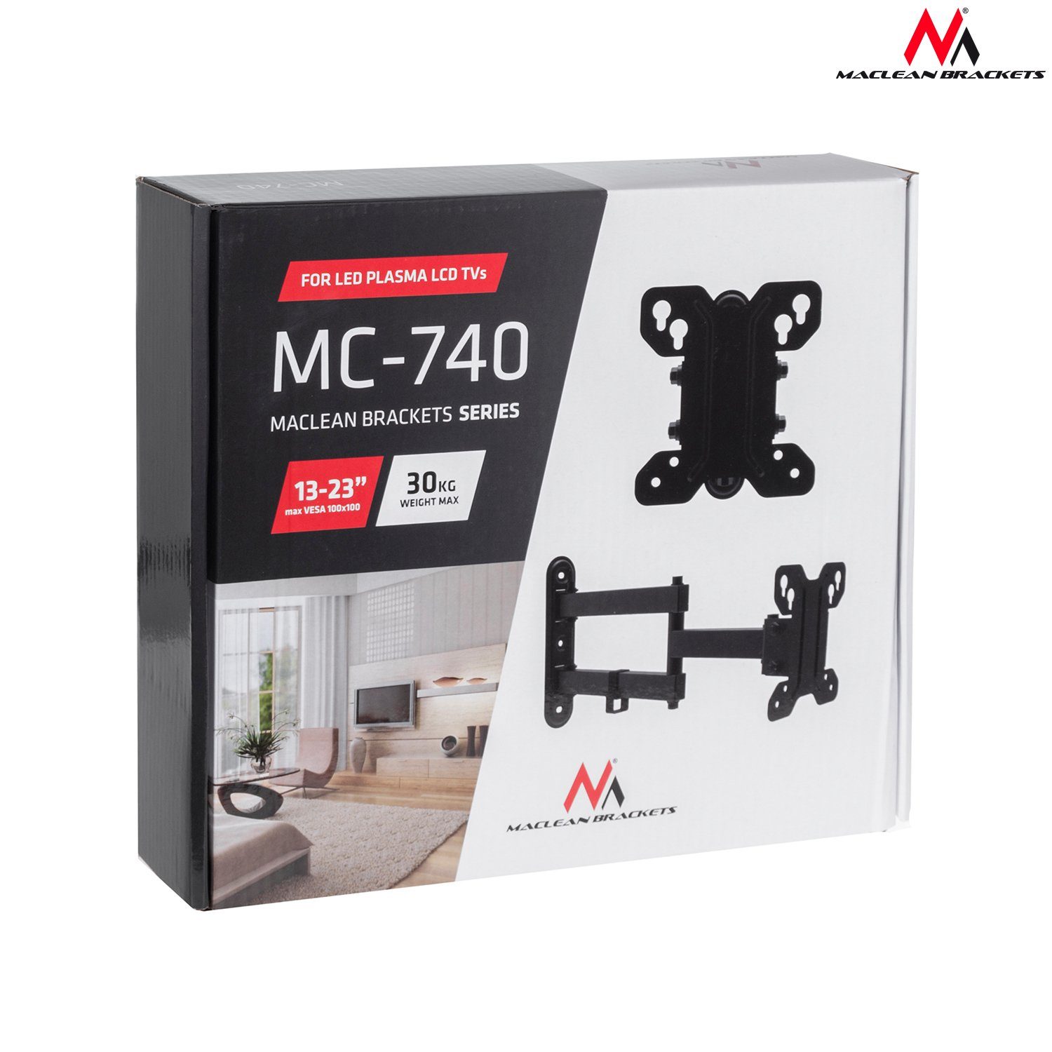 30 (Fernseher MC-740 max TV-Wandhalterung, Maclean Wandhalterung kg)