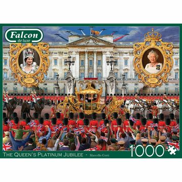 Jumbo Spiele Puzzle Falcon The Queens Platinum Jubilee 1000 Teile, 1000 Puzzleteile