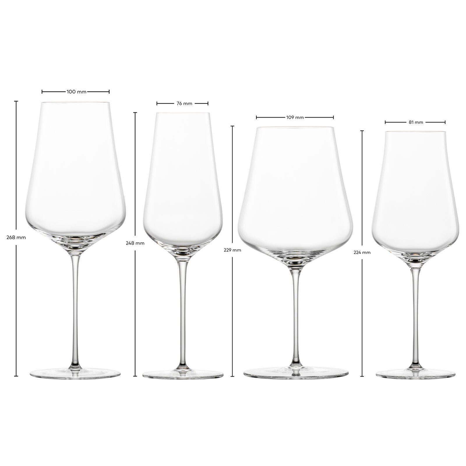 Zwiesel Glas Gläser-Set Duo Wein- und Champagnergläser 8er Set, 8-tlg., Glas