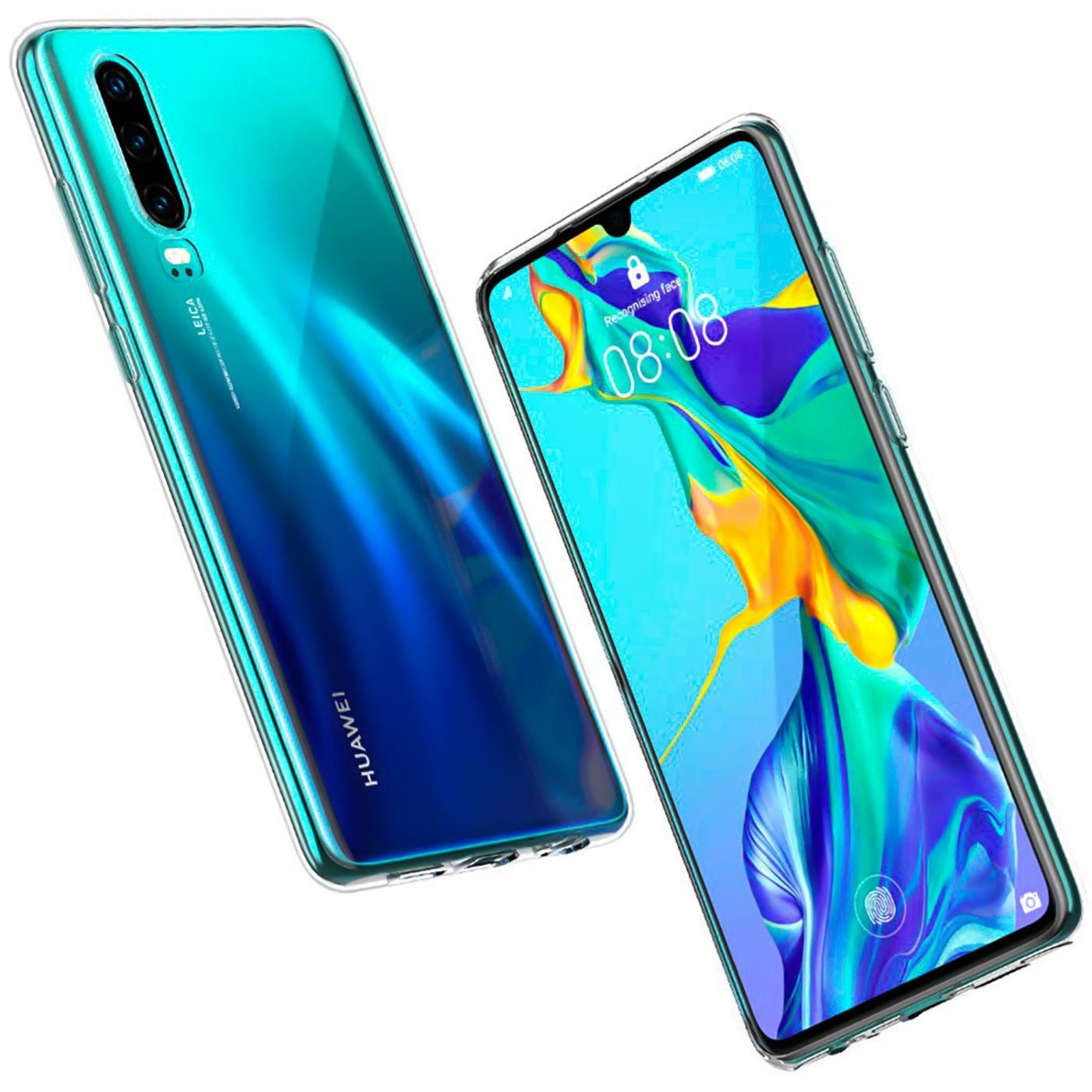 CoolGadget Handyhülle Transparent Ultra Slim Case für Huawei P30 6,1 Zoll, Silikon Hülle Dünne Schutzhülle für Huawei P30 Hülle