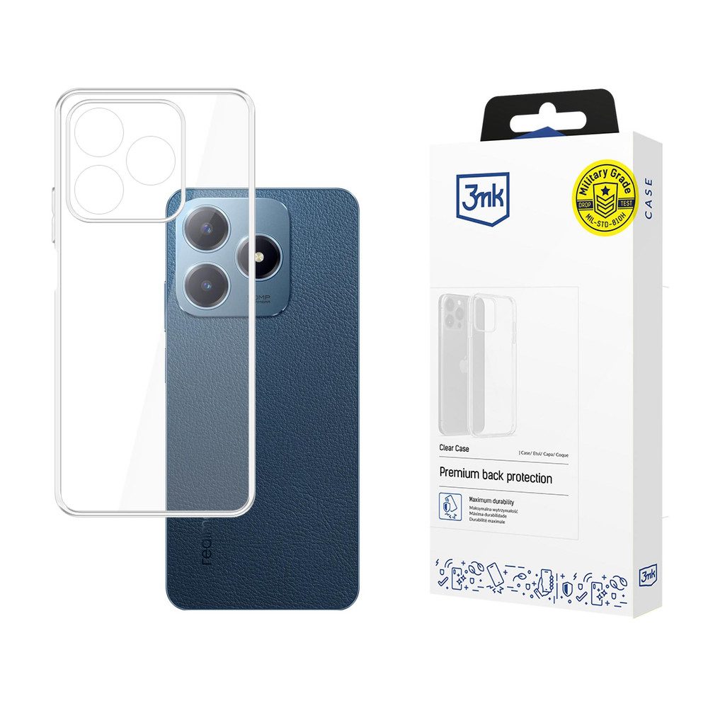 3MK Smartphone-Hülle Handyhülle Schutzhülle Smartphone, transparent, Kameraschutz, sturzgeprüft, dünn