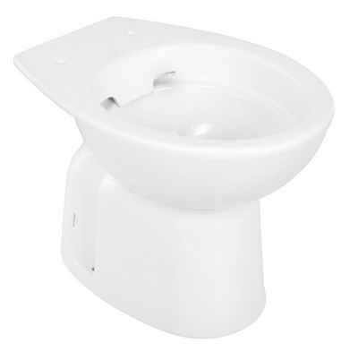 aquaSu Tiefspül-WC, bodenstehend, Abgang senkrecht, Stand WC, spülrandlos, oval, Sanitärkeramik, weiß, 550697