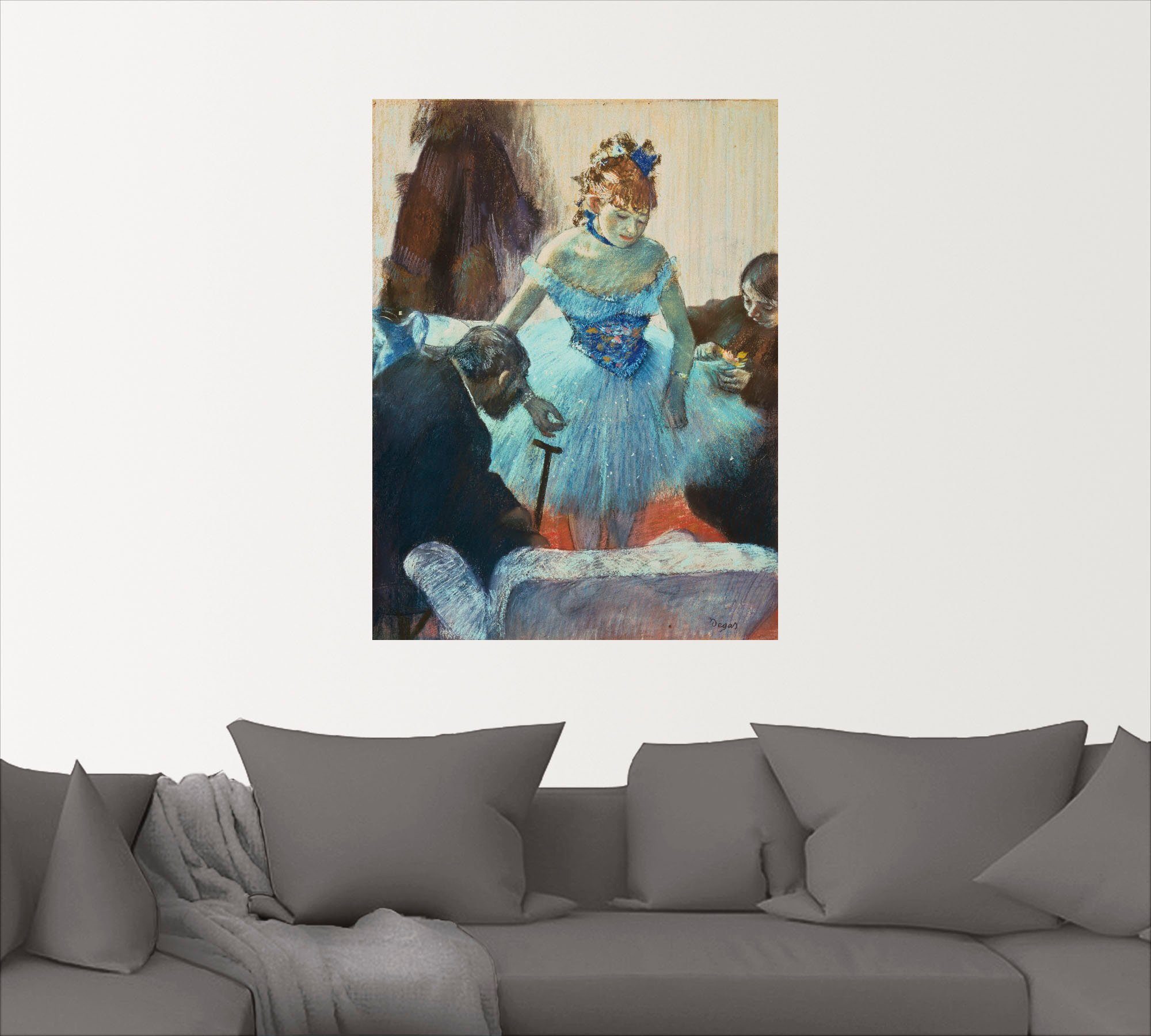versch. der Poster in als Garderobe., Wandaufkleber St), Wandbild Artland Größen in Tänzerin Frau Leinwandbild, (1 oder