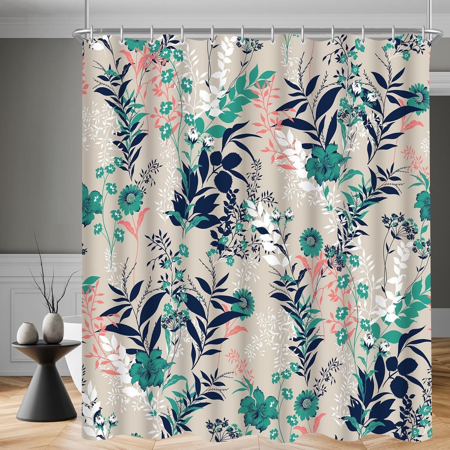 LuxusKollektion Duschvorhang Duschvorhang 180x200 Blaue Grasblume H200 x B180 cm (1er Pack)