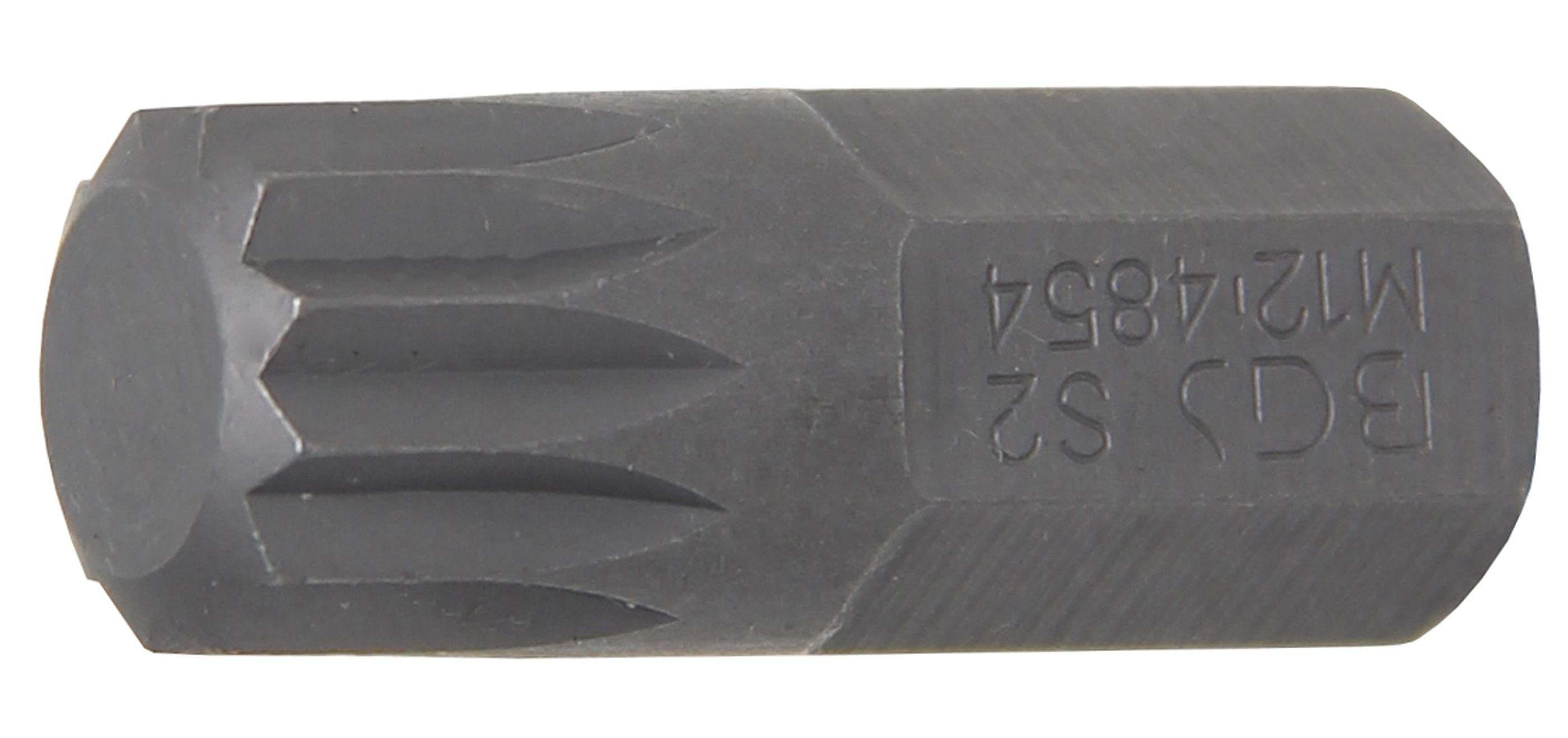 BGS technic Bit-Schraubendreher Bit, Antrieb Außensechskant 10 mm (3/8), Innenvielzahn (für XZN) M12