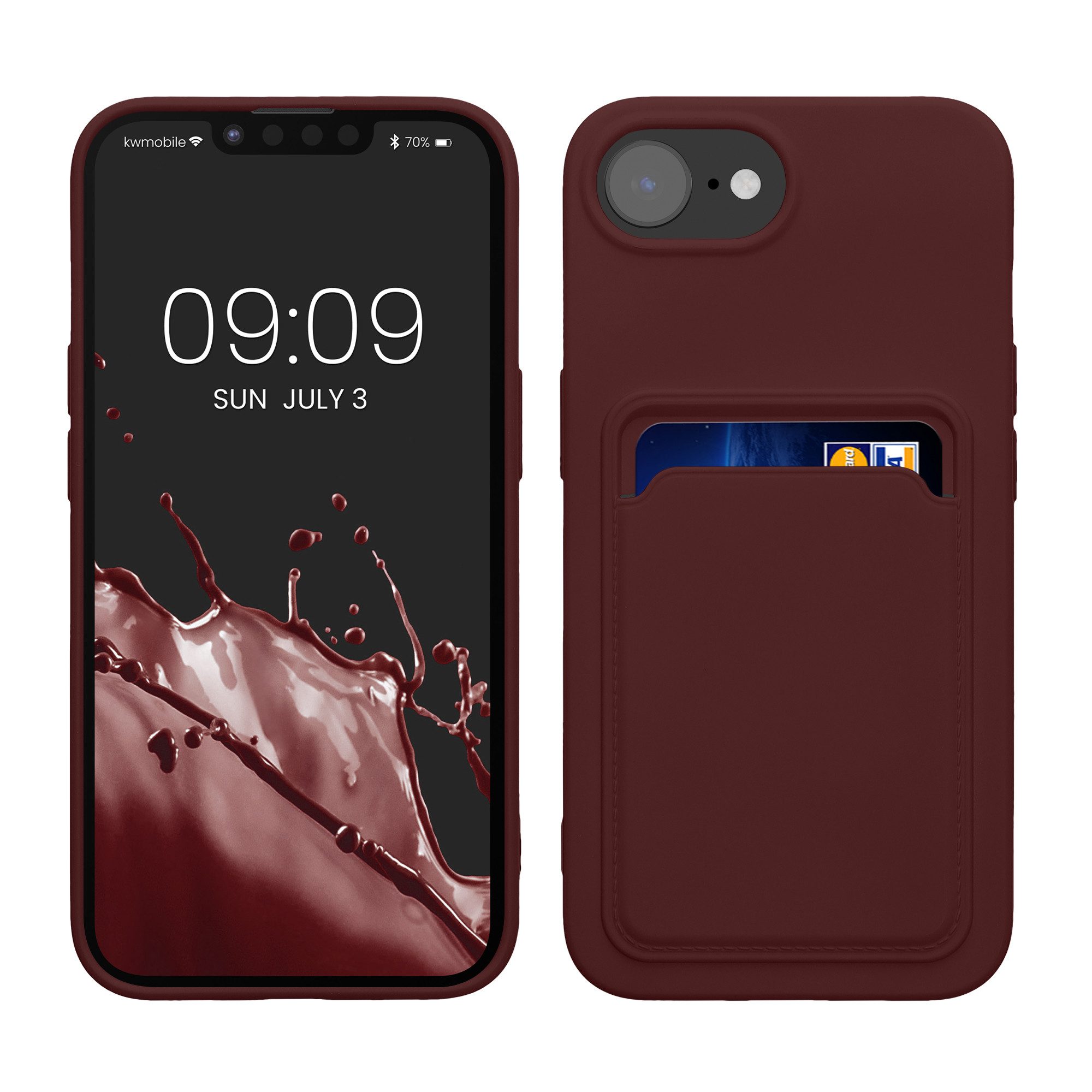 kwmobile Handyhülle Hülle für Apple iPhone 16e, Handyhülle mit Fach für Karten - Handy Cover Case