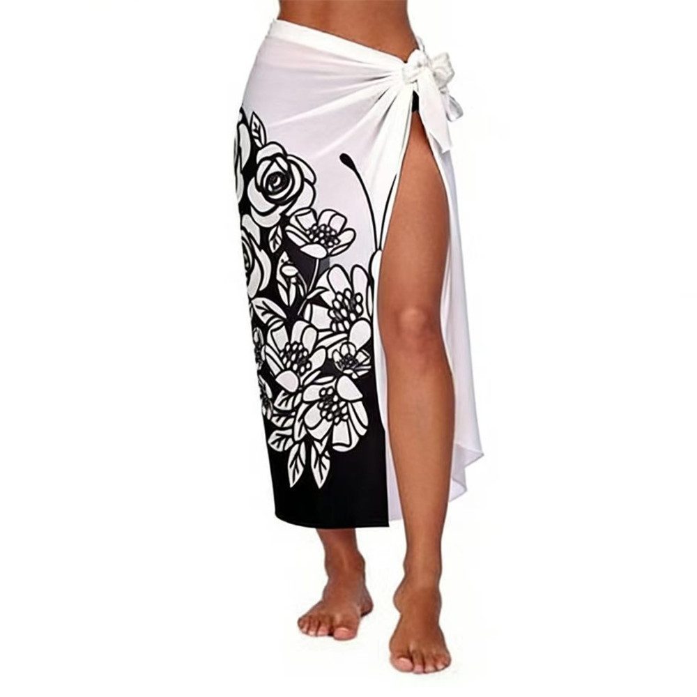 Strandrock Damen Sarong – Sommerlicher Bikini-Cover-Up, langer Strand-Wickelrock