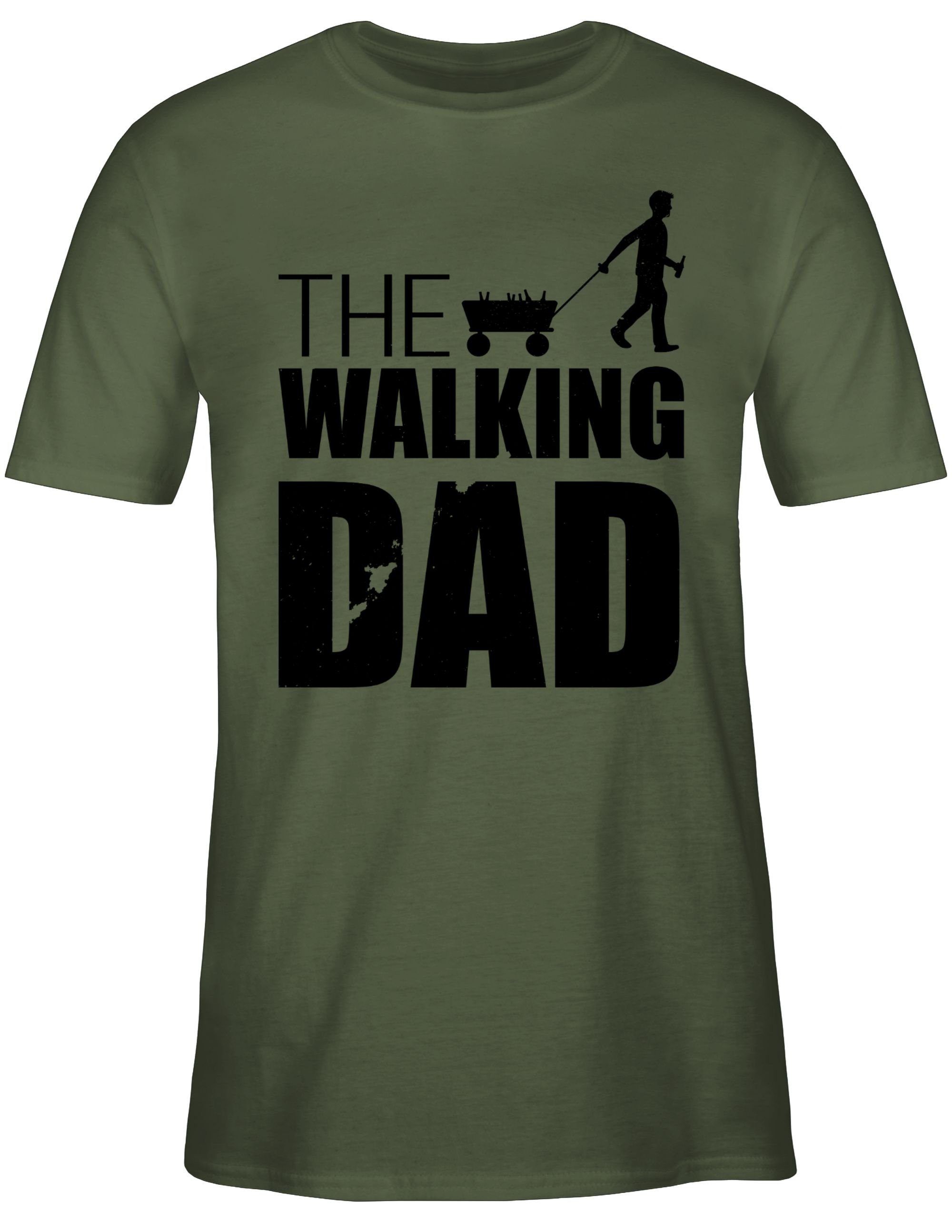 für Walking Geschenk Bollerwagen 3 - The Shirtracer T-Shirt Grün Papa Dad Army Vatertag Bier