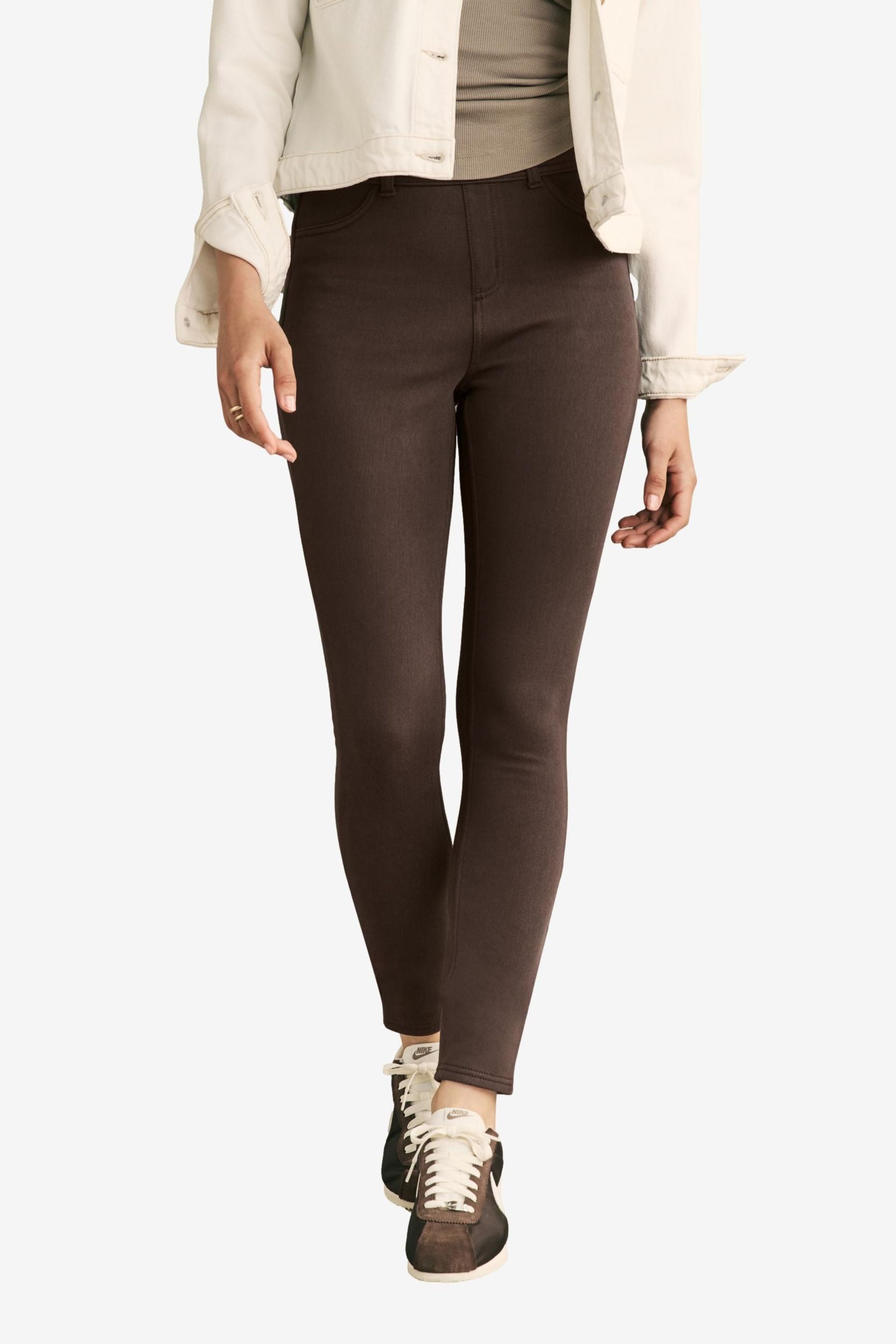 Next Jeansleggings Denim-Leggings aus angerautem Jersey, günstig online kaufen