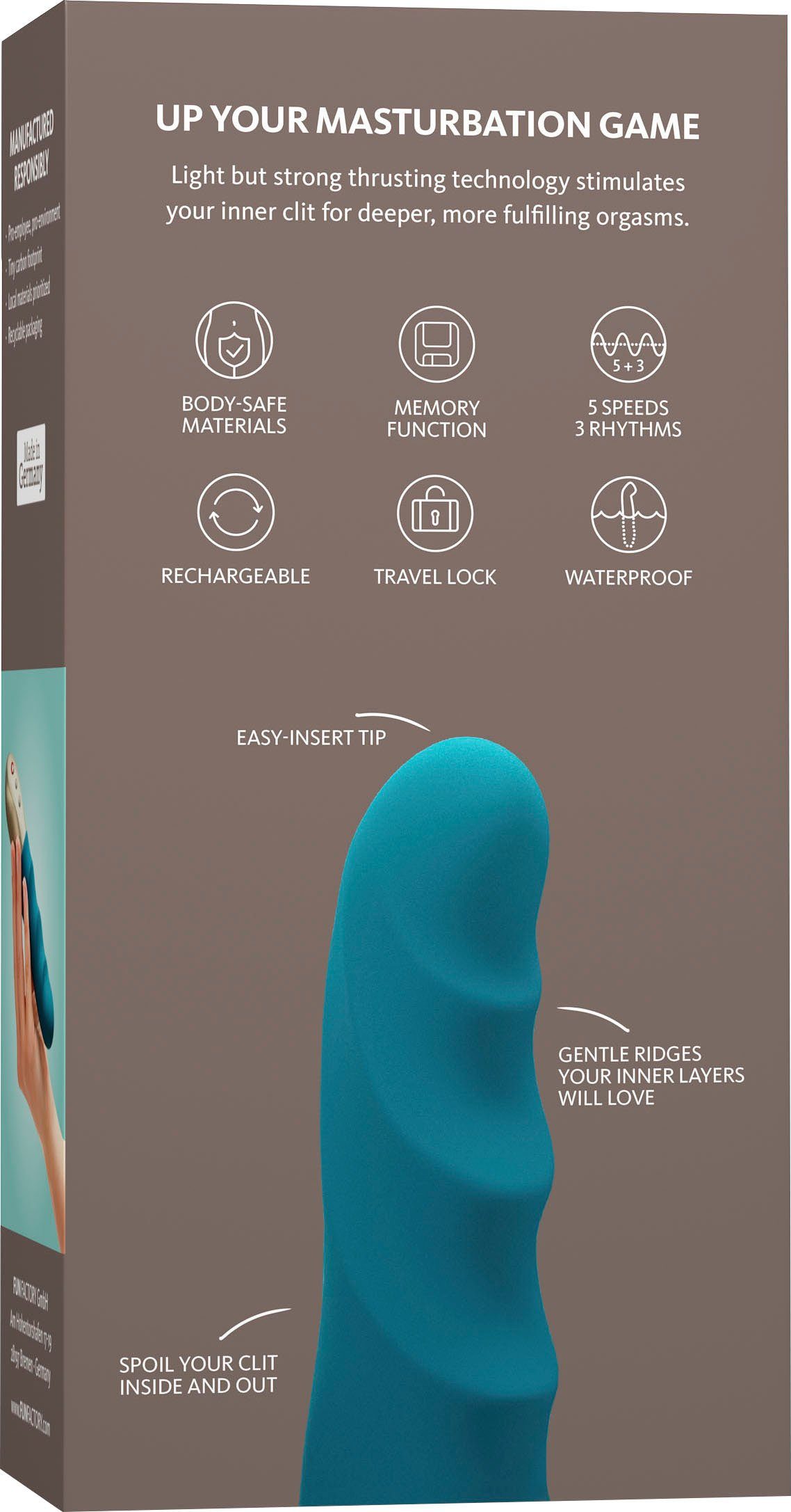 Stoß-Vibrator blue Fun deep Petite sea STRONIC Factory