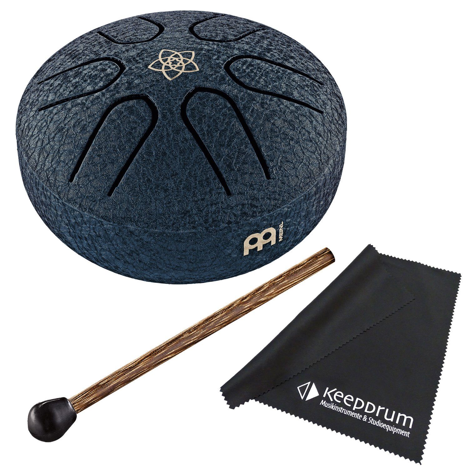 Steel Tongue Drum Meinl Sonic Energy Pocket Tongue Drum Venus mit Tuch