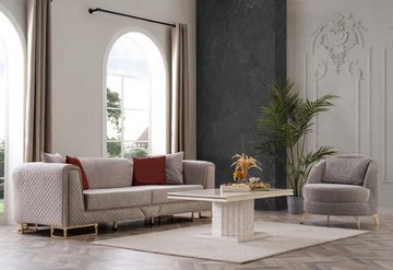 JVmoebel Ecksofa Dreisitzer Couch Polster Luxus Möbel Einrichtung xxl Sofa 240cm, Made in Europa