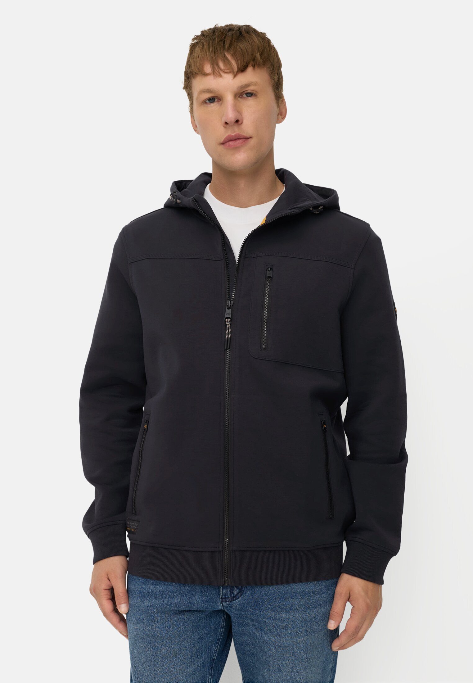 camel active Sweatjacke mit Kapuze Langarm