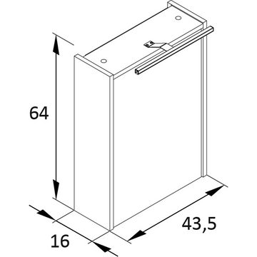 Lomadox Waschtisch-Set ESPOO-80, (Spar-Set, 2-St., 2-tlg), anthrazit mit Eiche hell, Waschtischunterschrank mit Spiegelschrank