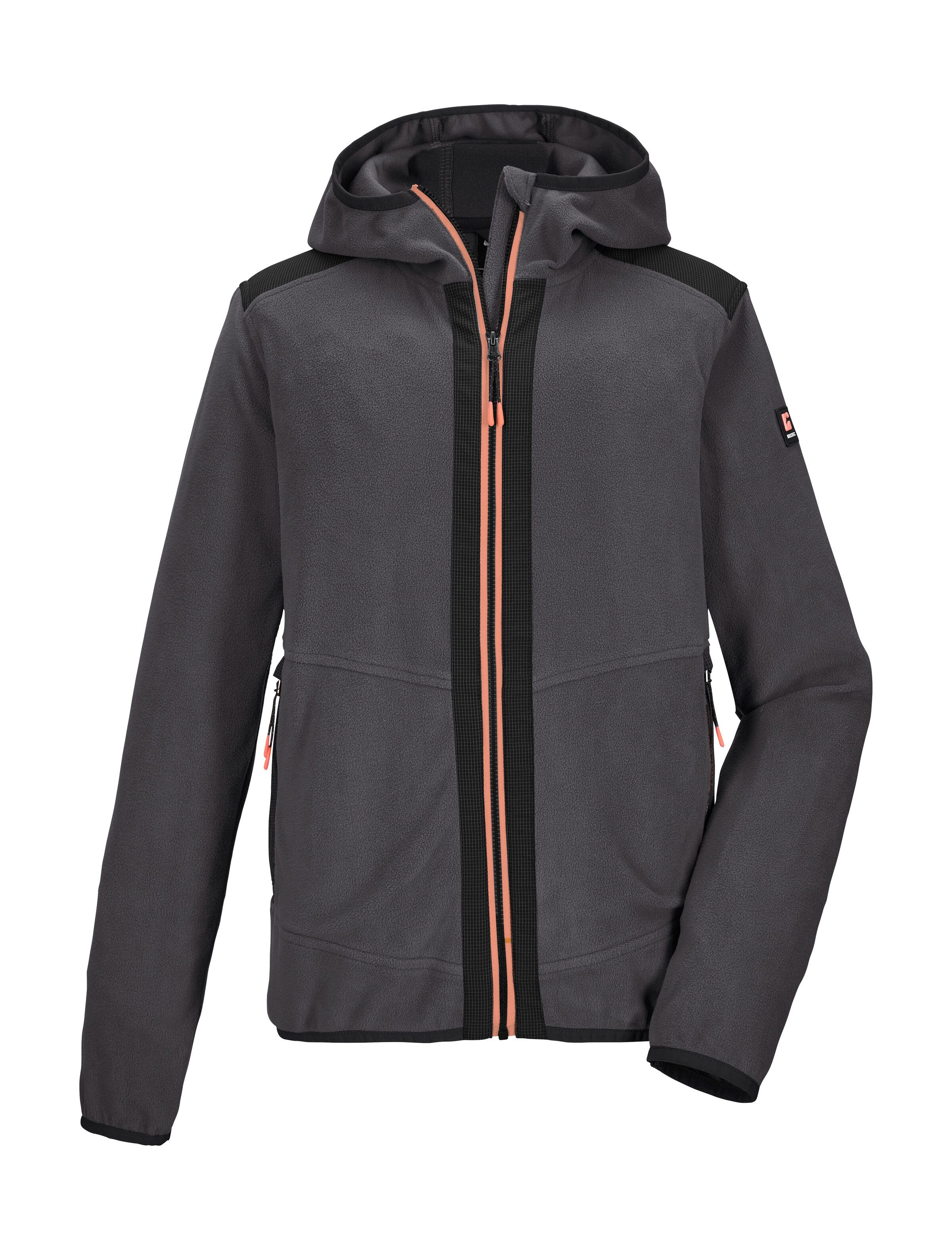 Killtec KOS 139 BYS FLC JCKT Fleecejacke mit Colourblock, Kapuze, 2-Wege-Stretch