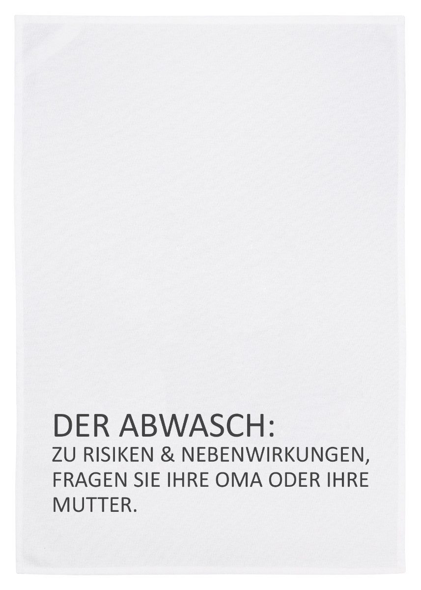 17;30 Hamburg Geschirrtuch Der Abwasch: Zu Risiken & Nebenwirkungen, (1-tlg), 50x70cm, Siebdruck
