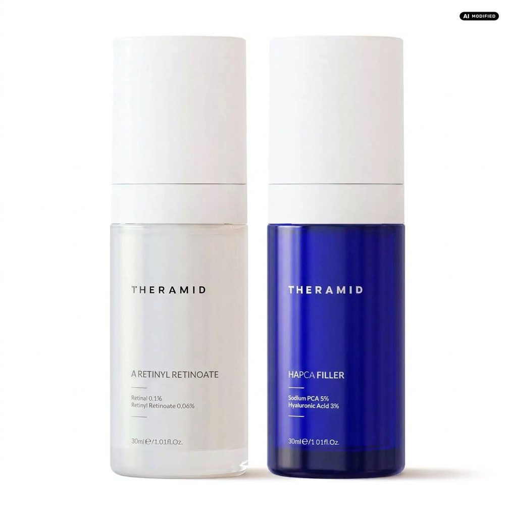 NICHE BEAUTY LAB Gesichtsserum Niche Beauty Lab Theramid Retinoid Repair Duo, Retinoid-Serum und Hyaluron-Filler für glattere, prallere Haut