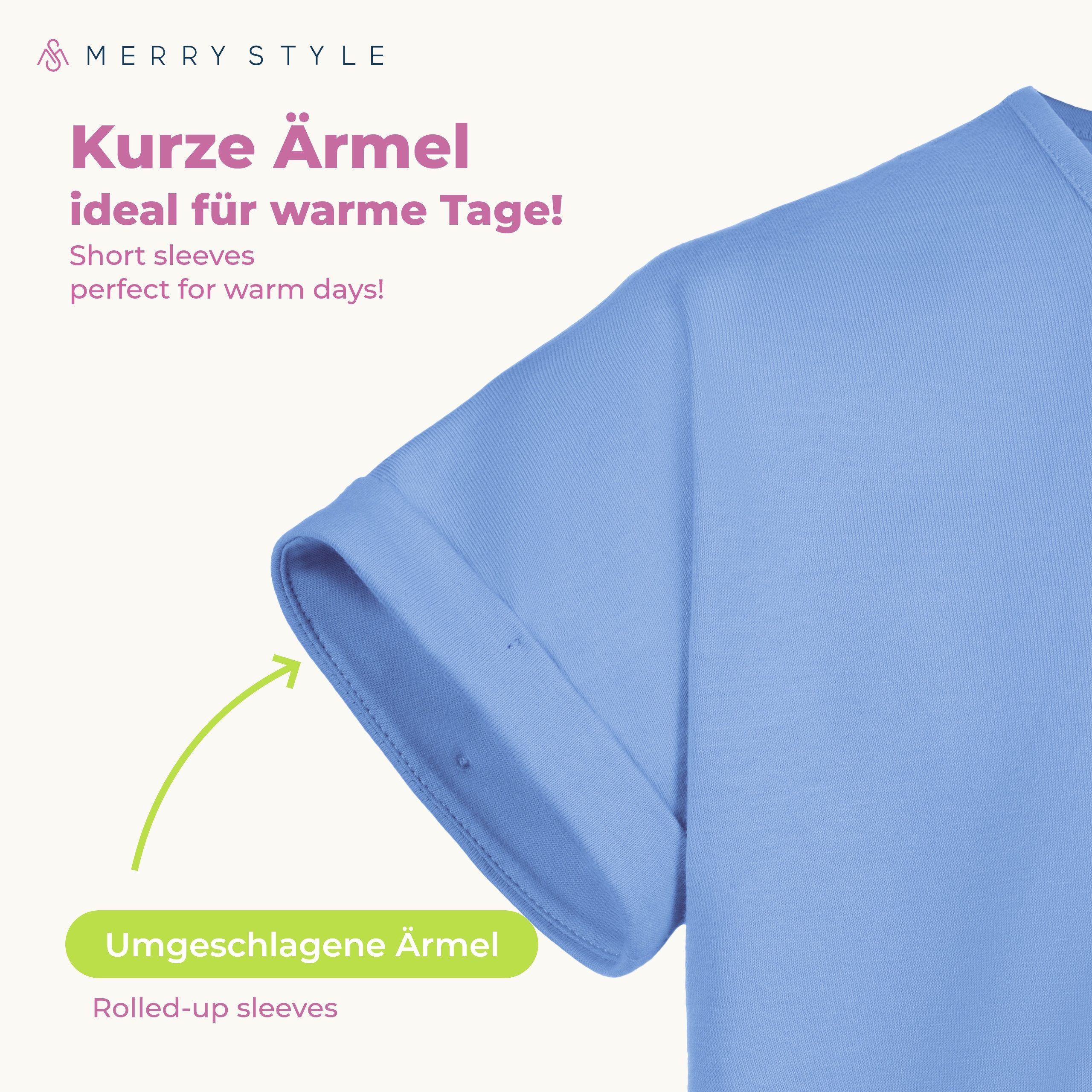 Merry Style T-Shirt für Mädchen aus weicher Baumwolle MS-468 (1-tlg) – Bild 4 von 5
