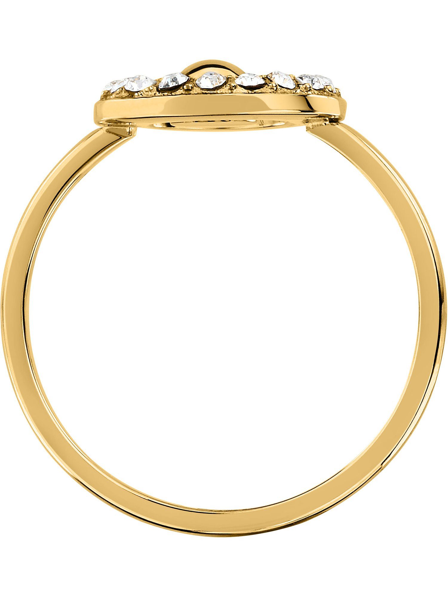KARL LAGERFELD Fingerring Karl Lagerfeld Damen-Damenring Edelstahl Kristall, Kristall