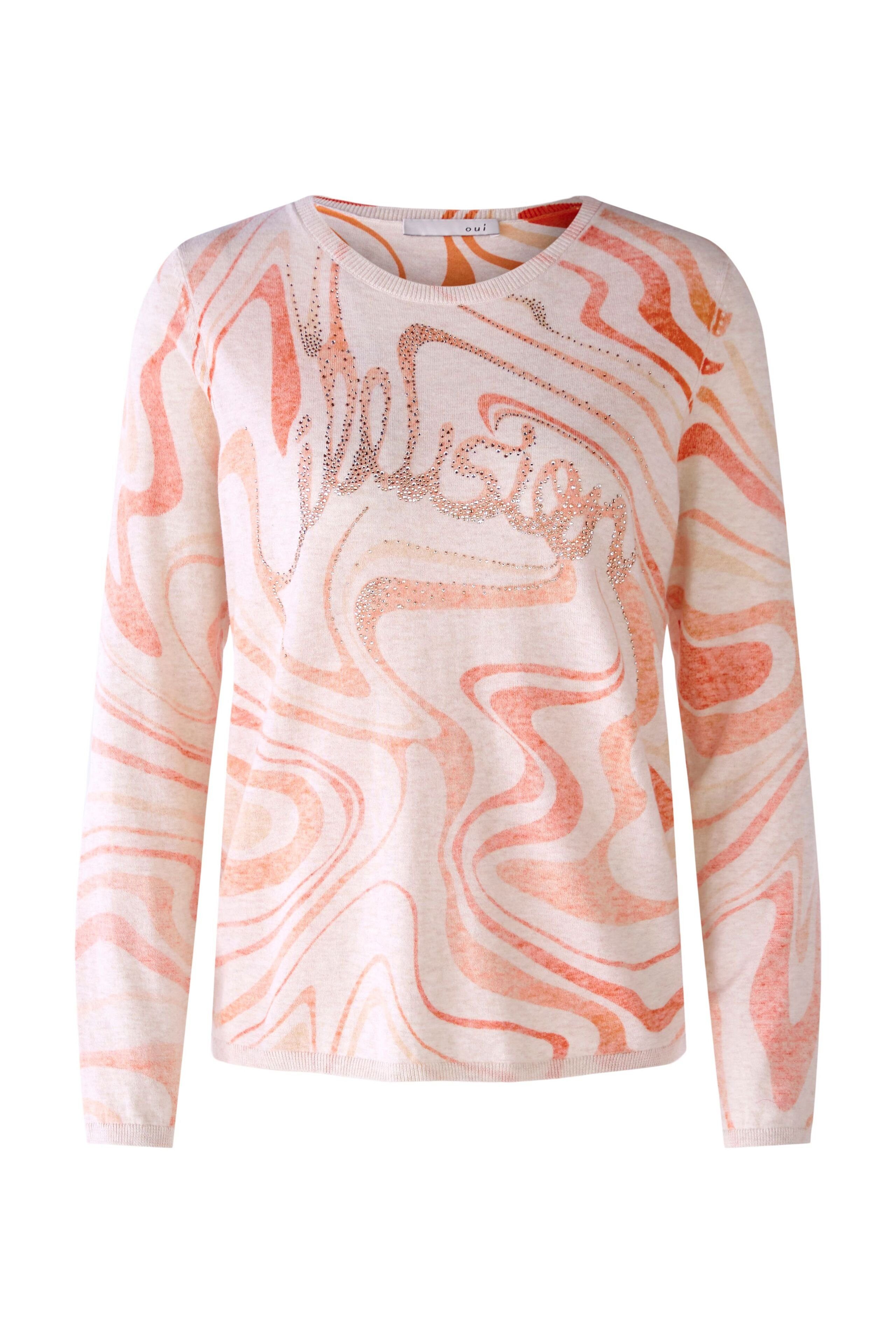 Rundhalspullover Pullover mit Print