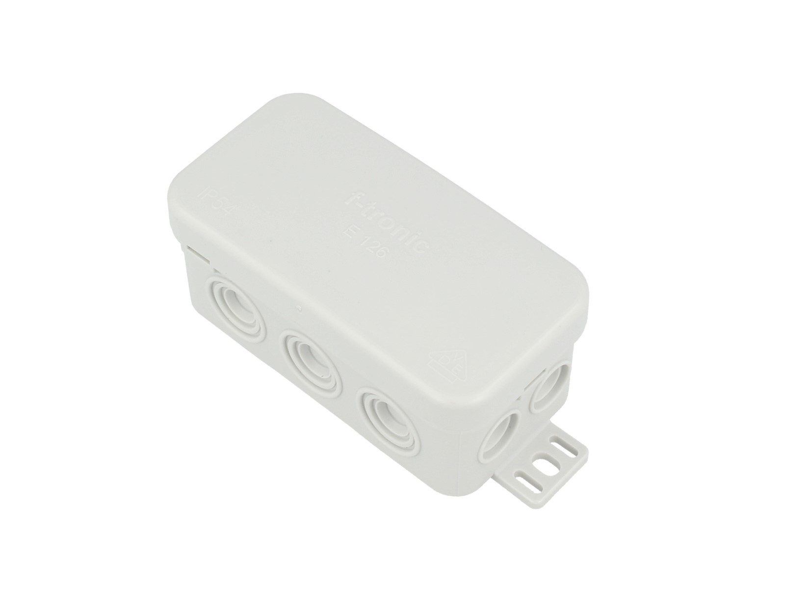 F-Tronic Steckdose Aufputz - Feuchtraumabzweigkasten IP 54 75 x 37 x 40 mm