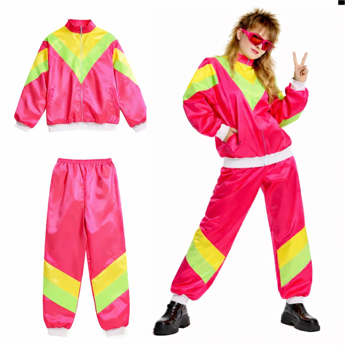 Costumed Kostüm Overall Retro – 80er-Jahre Kostüm im klassischen Vintage-Look Fasching