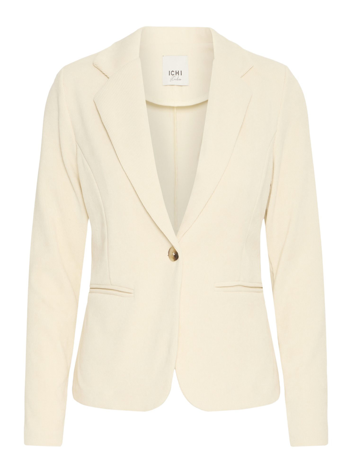 ICHI Jackenblazer natur,Business,Polyester,Unifarben,Reverskragen,Lang,Regular Fit