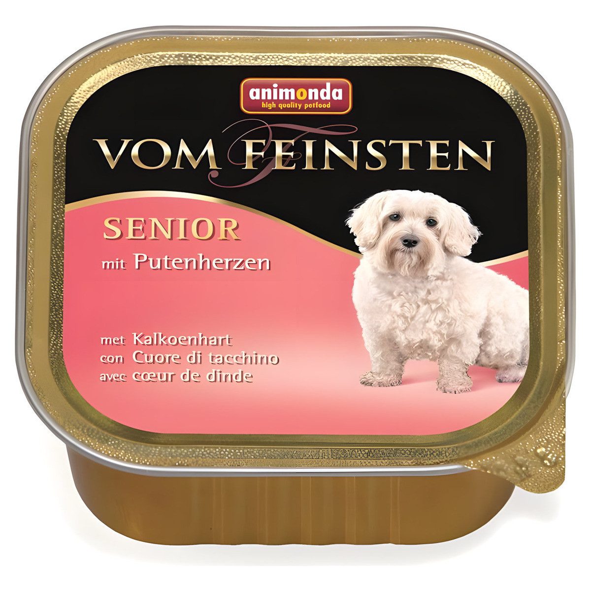 Animonda vom Feinsten Senior mit Putenherzen 150 g - 22 Stück, Nassfutter für: Hund