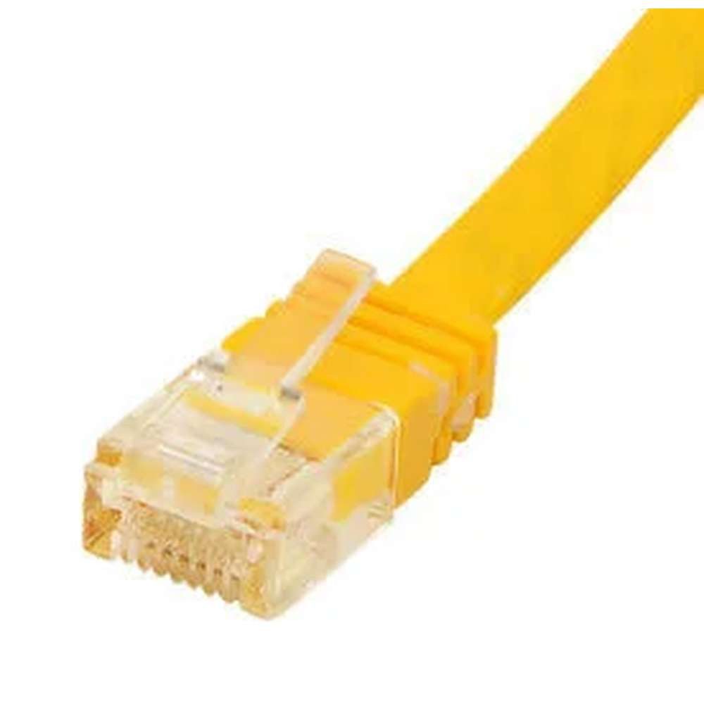 shiverpeaks® Shiverpeaks Patchkab flach U/UTP cat.6 slim-line gelb 15m LAN-Kabel
