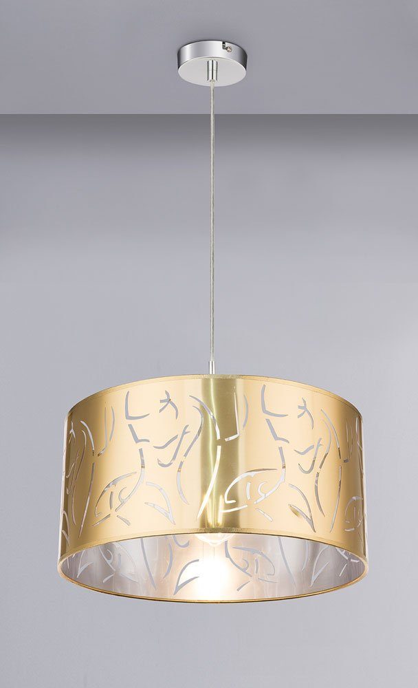 gold Lampe LED im inklusive, Stanzung Leuchte Pendel Wohn Zimmer etc-shop Leuchtmittel Decken Dekor Hänge Pendelleuchte, Warmweiß,