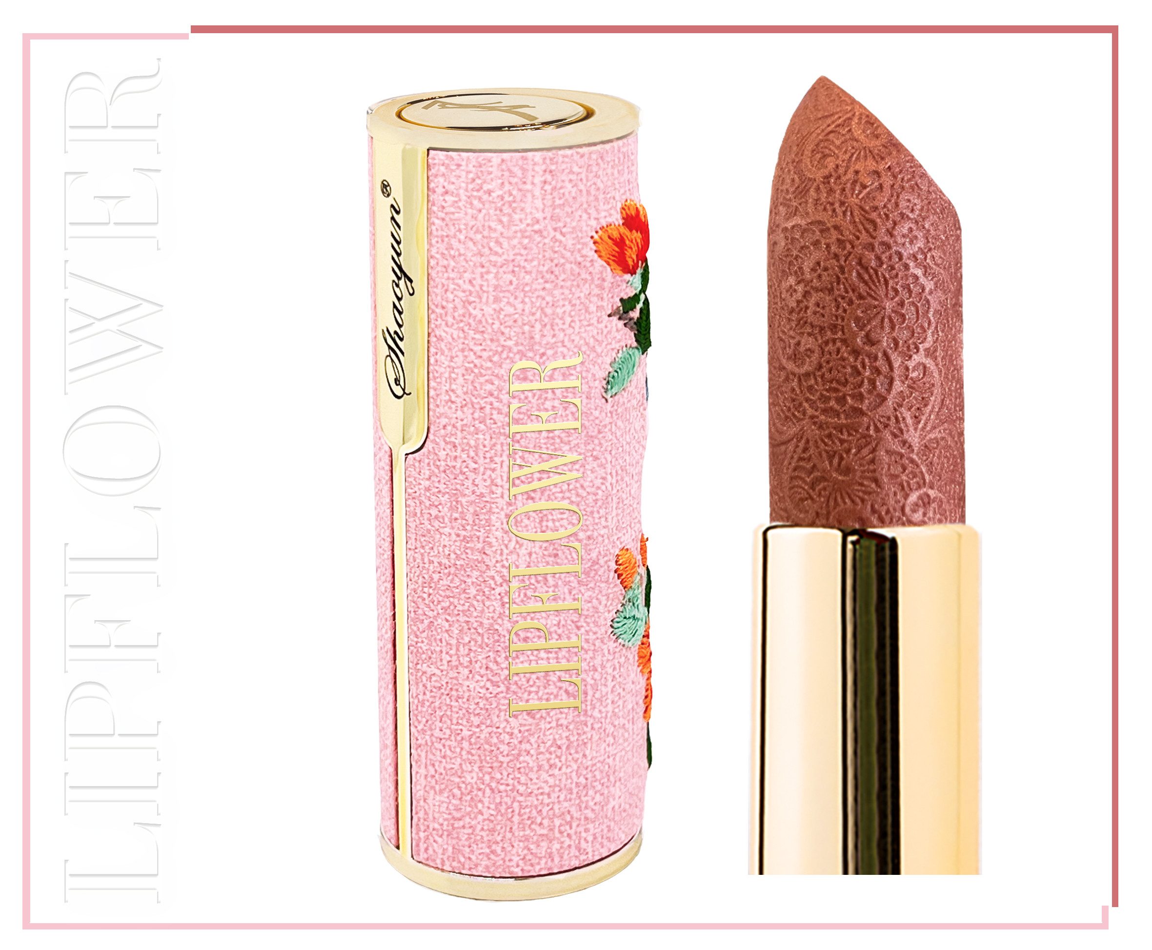Shaoyun Lippenstift OHNE Titandioxid, VEGAN, aus Bio-Rohstoffen, Frangipani Nr. 197