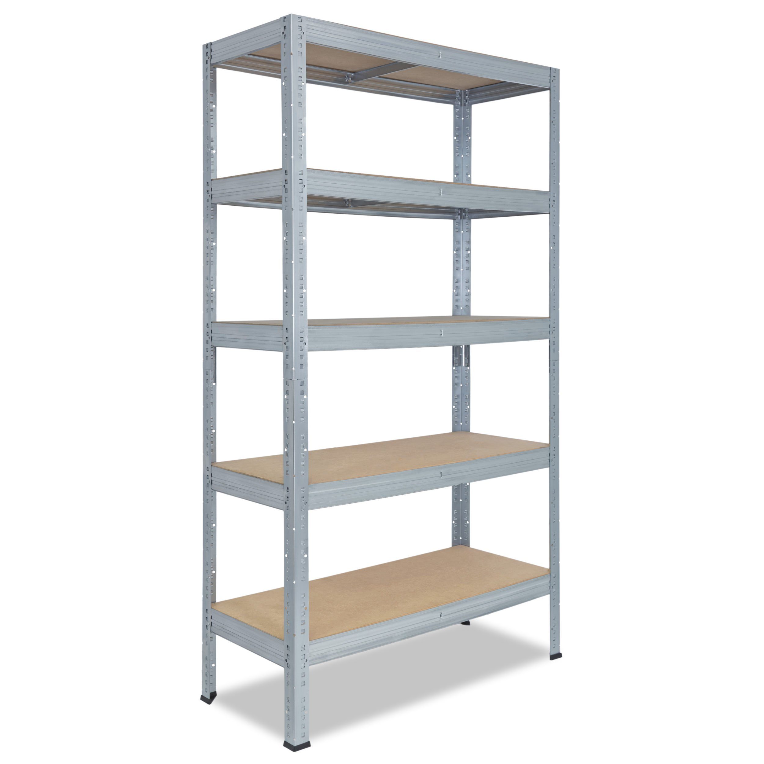 shelfplaza Schwerlastregal PROFI, 180x75x30cm verzinkt, Metallregal 5 Böden mit je 200kg Tragkraft, als Kellerregal, Garagenregal, Werkstattregal & Regal Lagerregal, Steckregal Metall Regale