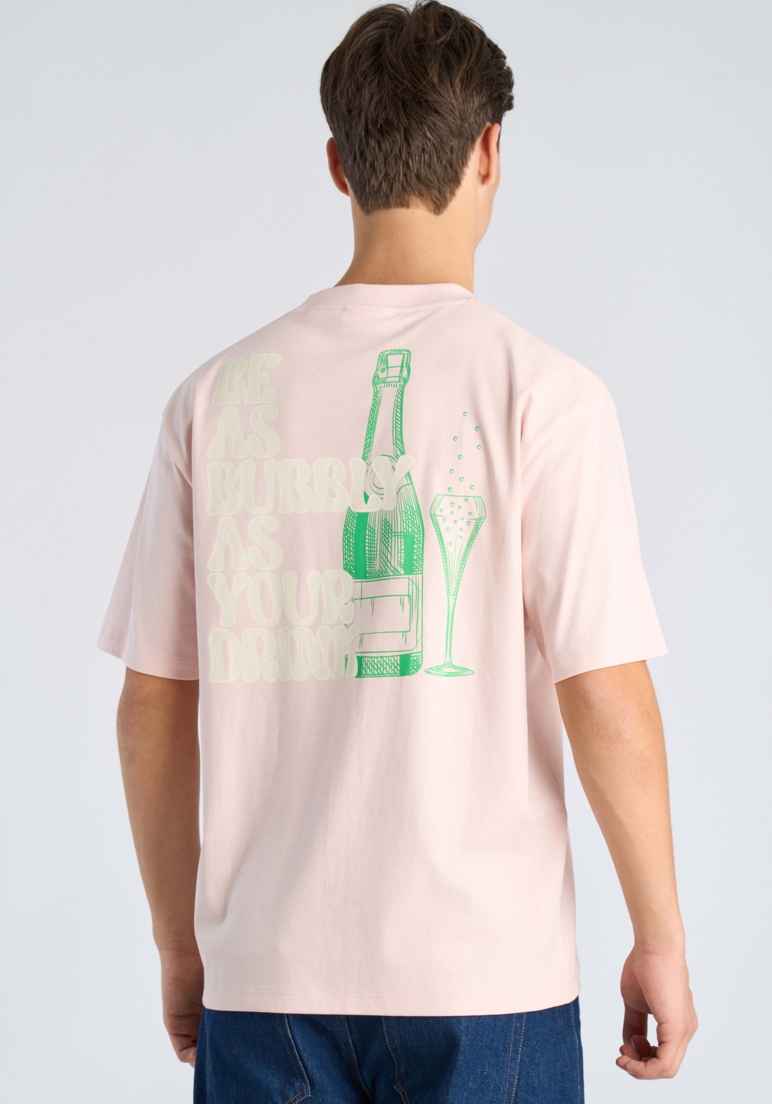 LINDBERGH Kurzarmshirt Sommershirt mit großem Rückenprint / kleinem Frontprint
