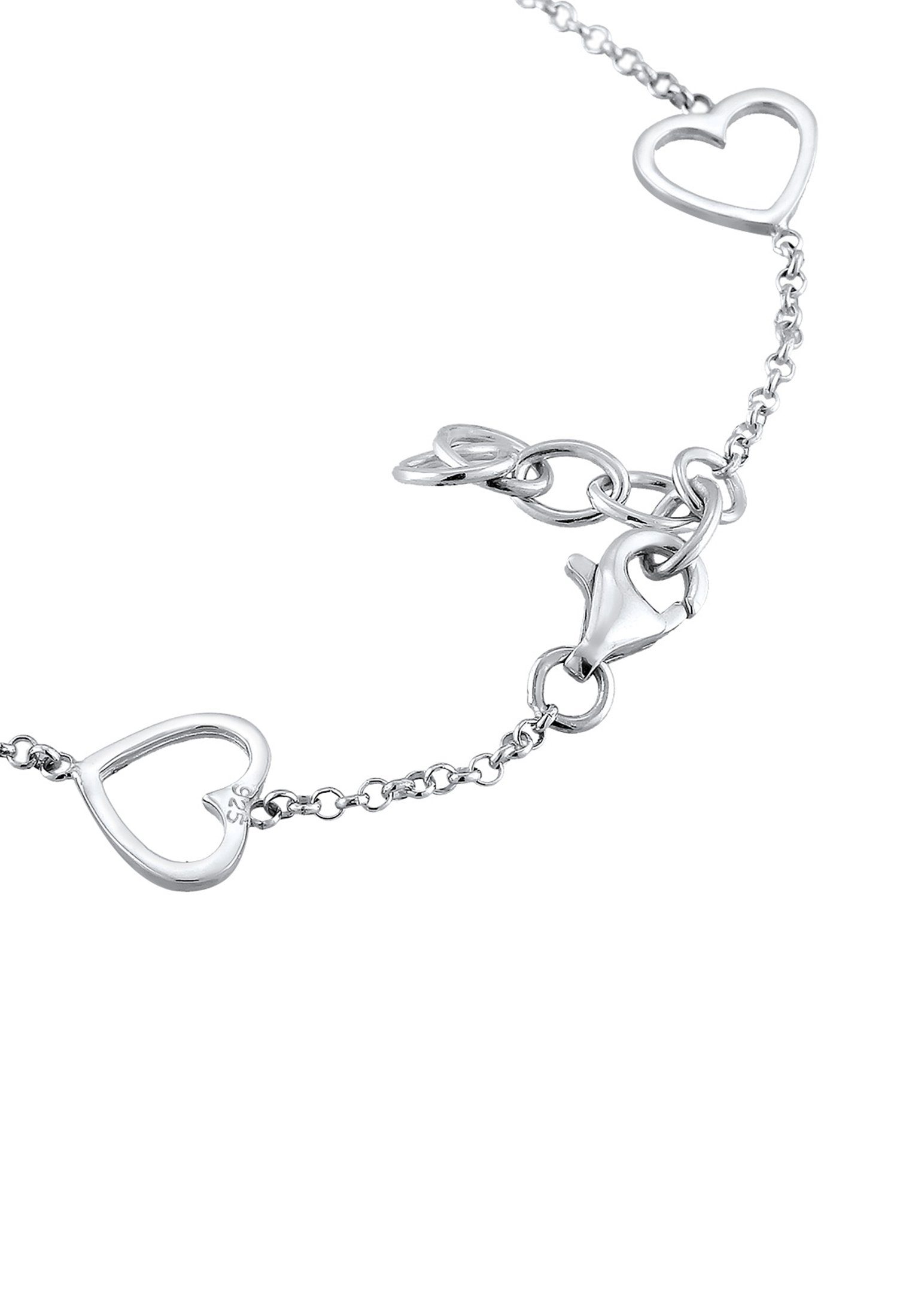 Elli Armband Herz Liebe Cut-Out Trend Romantik 925 Basic Silber
