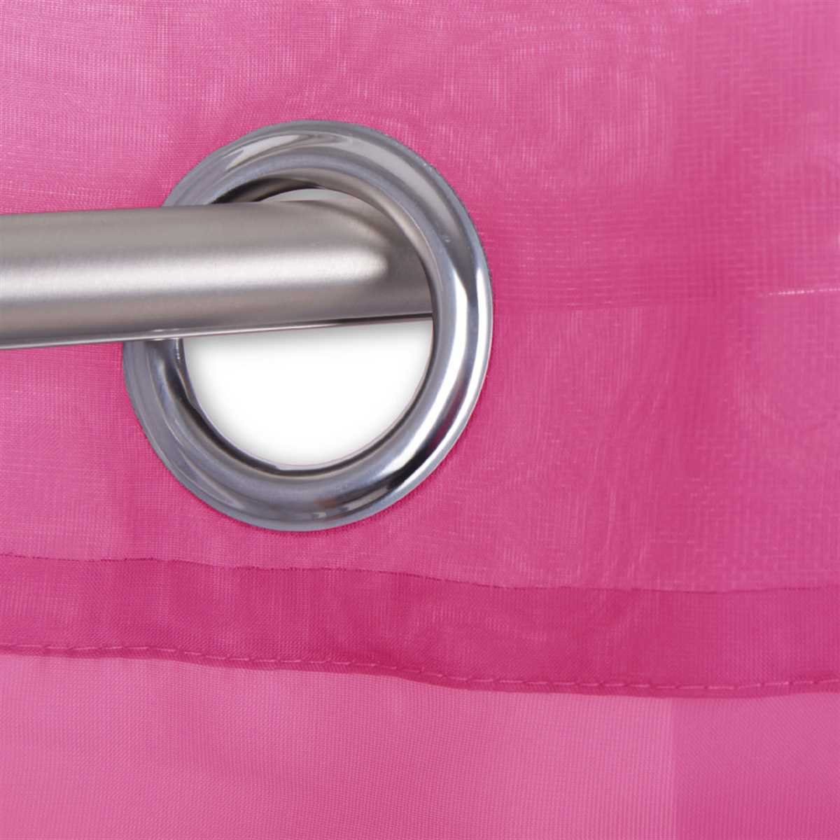 Vorhang, Bestlivings, Ösen (2 St), Voile, Gardinenset "Transparent" Ösenschals) Pink transparent, (2