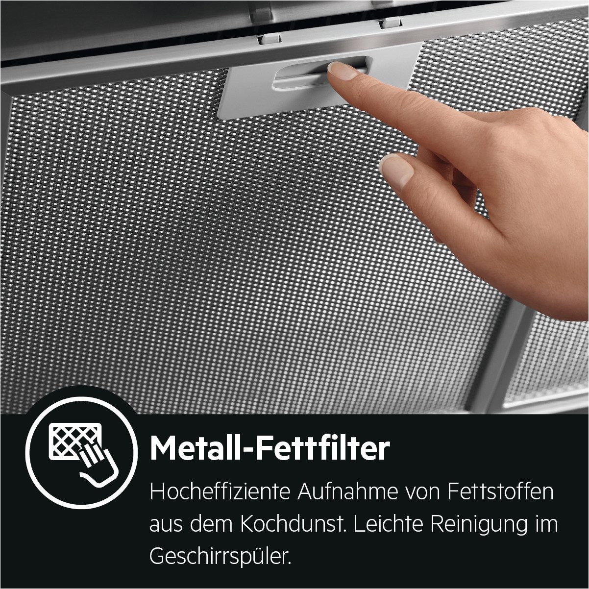 AEG Unterbauhaube DEB2531S DEB2531S, Abluft- und Umluftbetrieb, mit spülmaschinenfesten Fettfiltern
