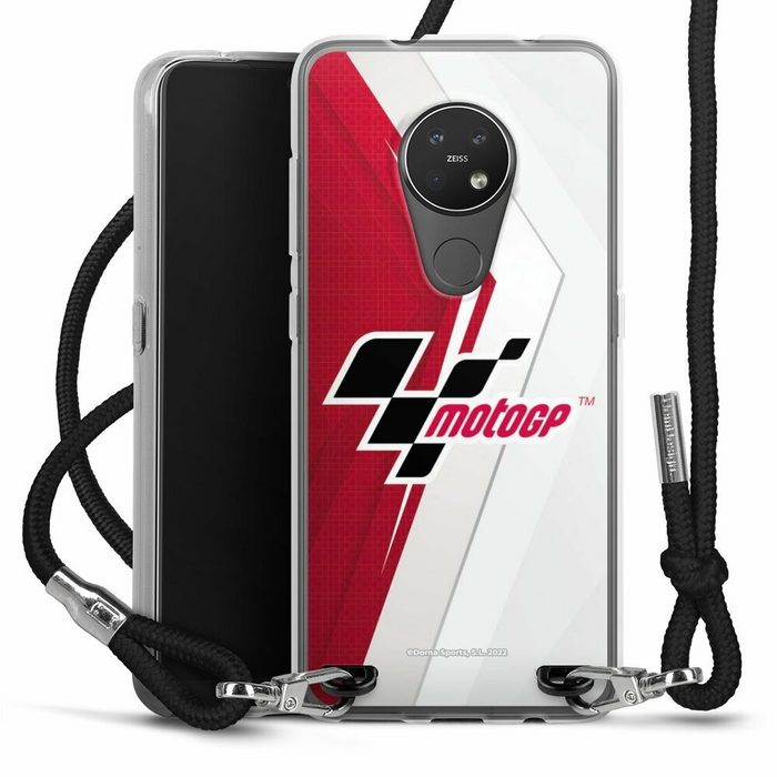 DeinDesign Handyhülle MotoGP Logo Motorsport Logo Grey and Red Nokia 7.2 Handykette Hülle mit Band Case zum Umhängen Cover mit Kette