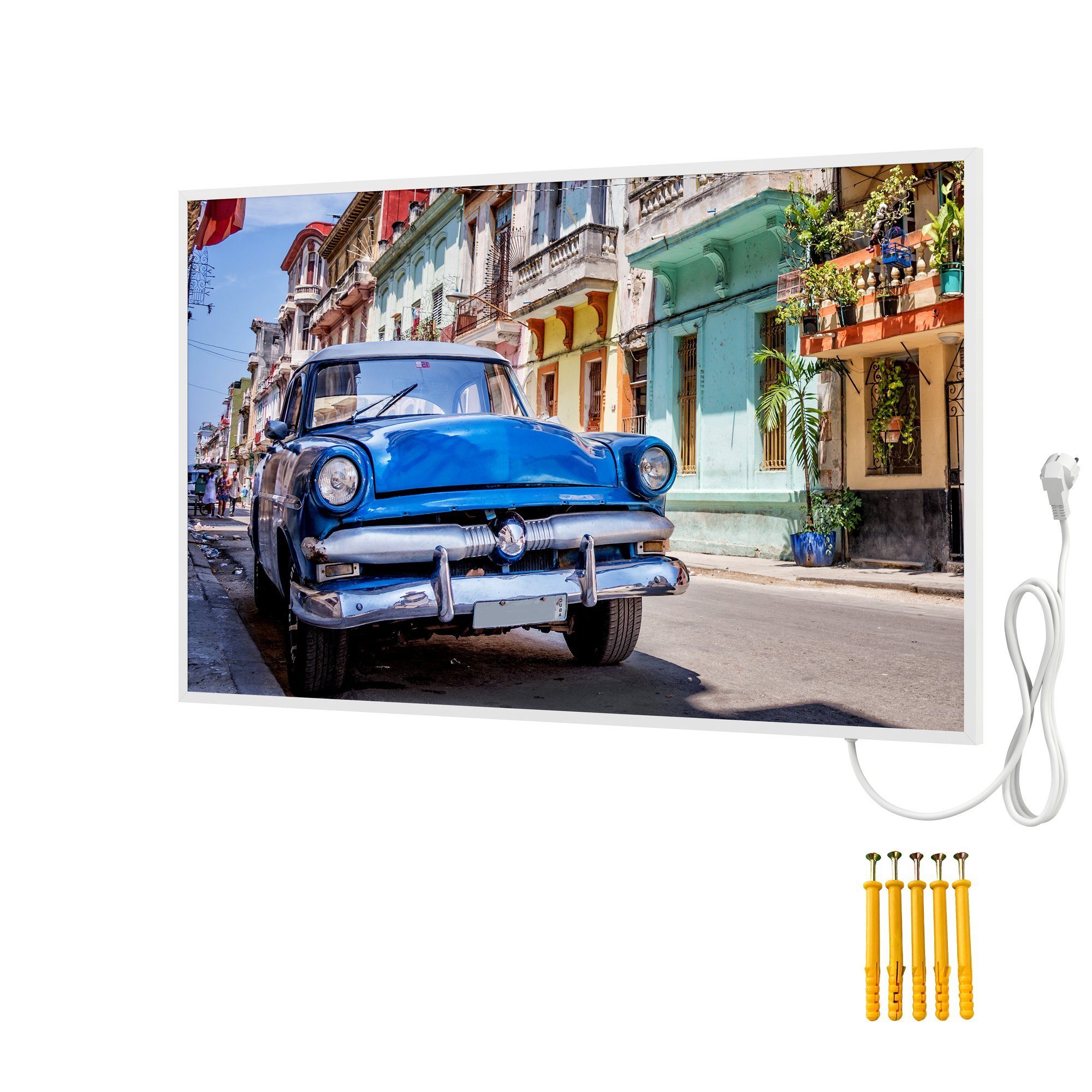 Bringer Infrarotheizung Bildheizung, Bild Infrarotheizung mit Rahmen, Motiv: Havanna, Kuba