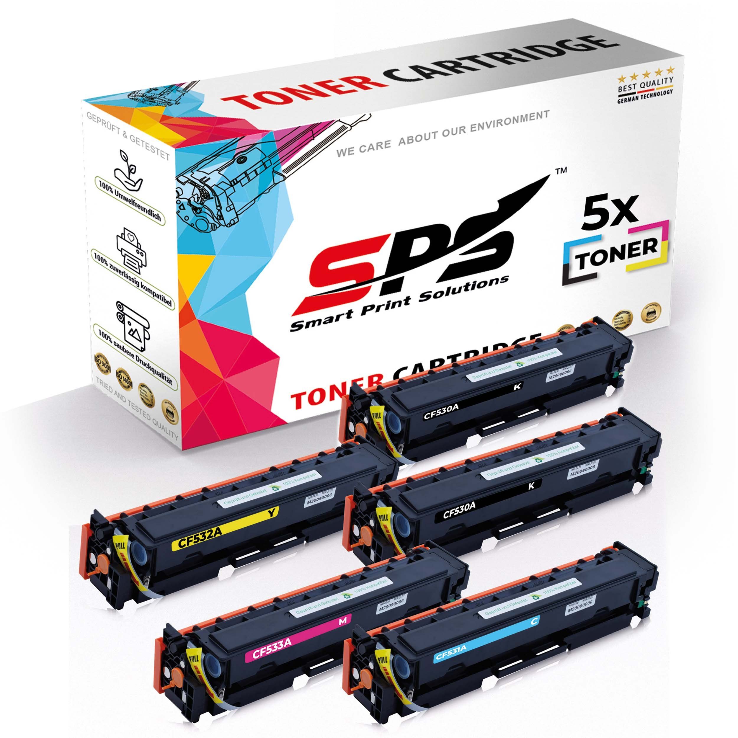 SPS Tonerkartusche 5x Multipack Set Kompatibel für HP Color Laserjet CP 2020 FXI (304A/CC, (5er Pack)