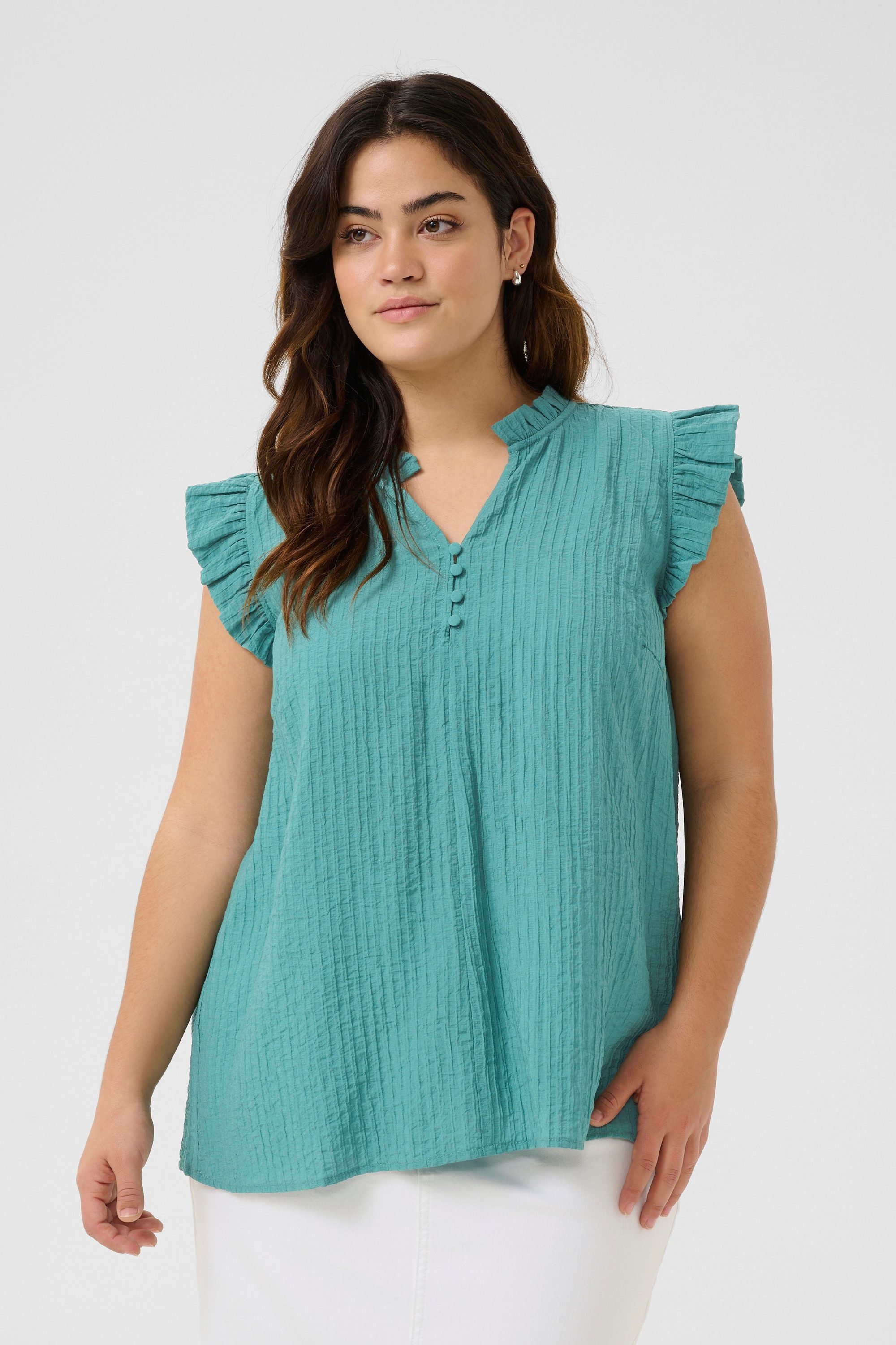 KAFFE Curve Blusentop Ärmellose Bluse KClyana Große Größen