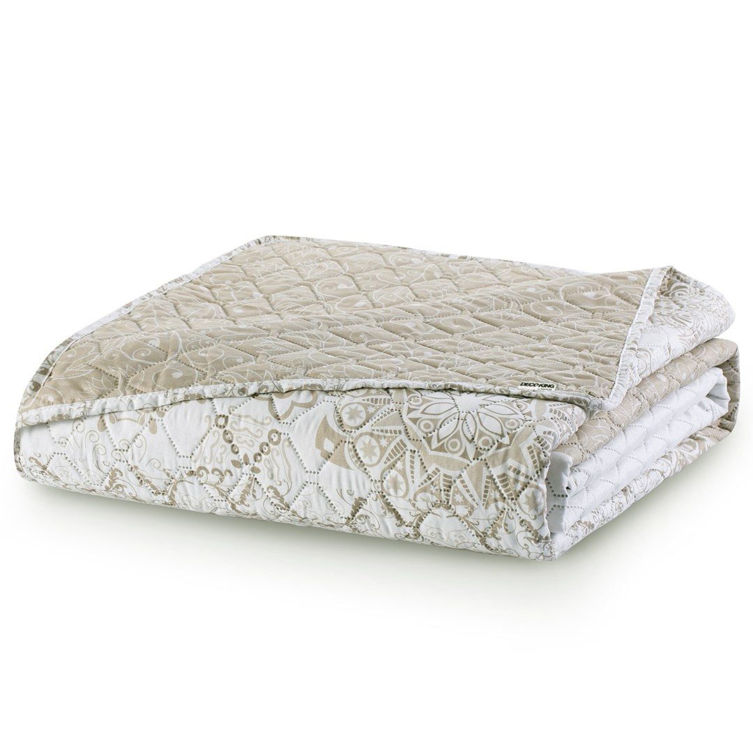 texpot Tagesdecke Bettüberwurf mit Steppung Blumenmuster – Bild 4 von 5
