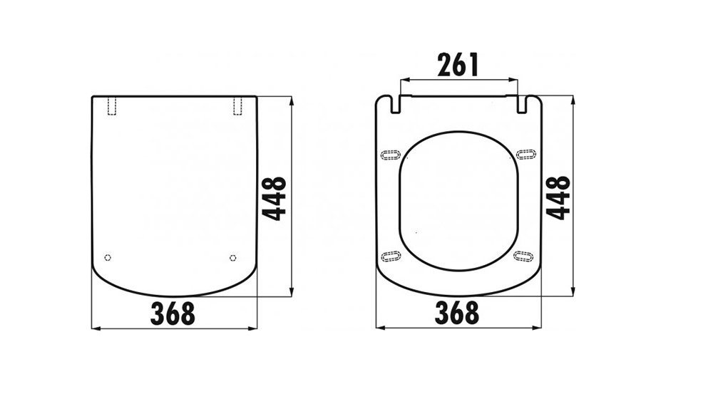 Thumbnail - Creavit WC-Sitz KC1103.01.0000E (1-St), Duroplast, Edelstahlscharniere, Softclose-Funktion
